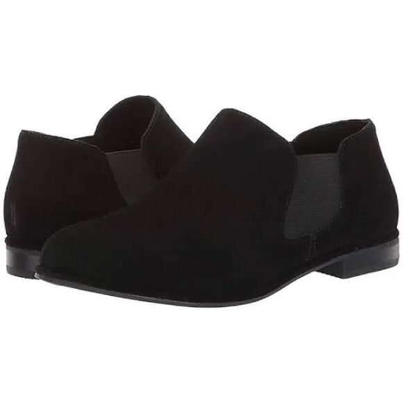 Adam Tucker Me Too York 14 Suede Slip On Booties Black 6 Medium - Picture 2 of 5